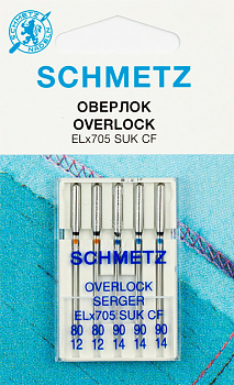 Иглы для швейных машин Schmetz SUK CF №80-90 оверлочные