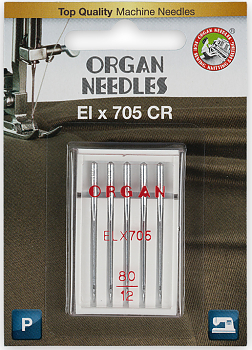 Иглы для швейных машин Organ №80 оверлочные в блистере