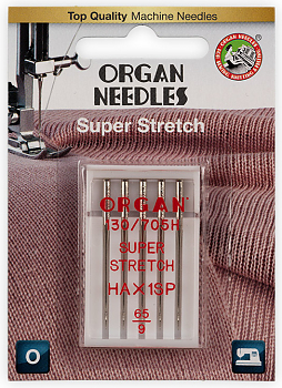 Иглы для швейных машин Organ №65 для эластичных тканей в блистере