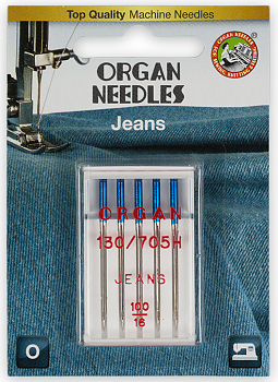 Иглы для швейных машин Organ №100 для джинсы 5524100BL